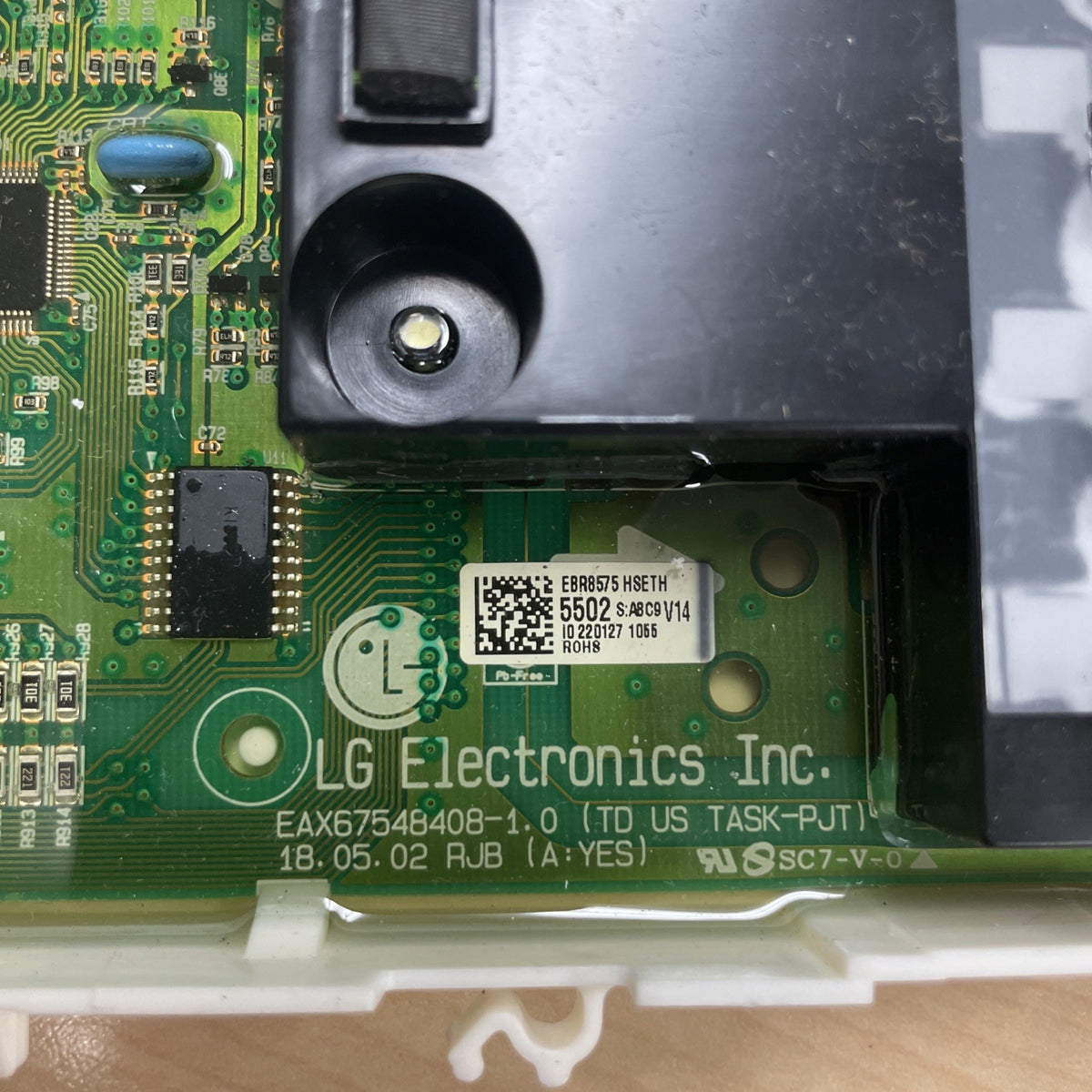 LG WASHER DISPLAY CONTROL BOARD - PART# EBR85755502 BA104