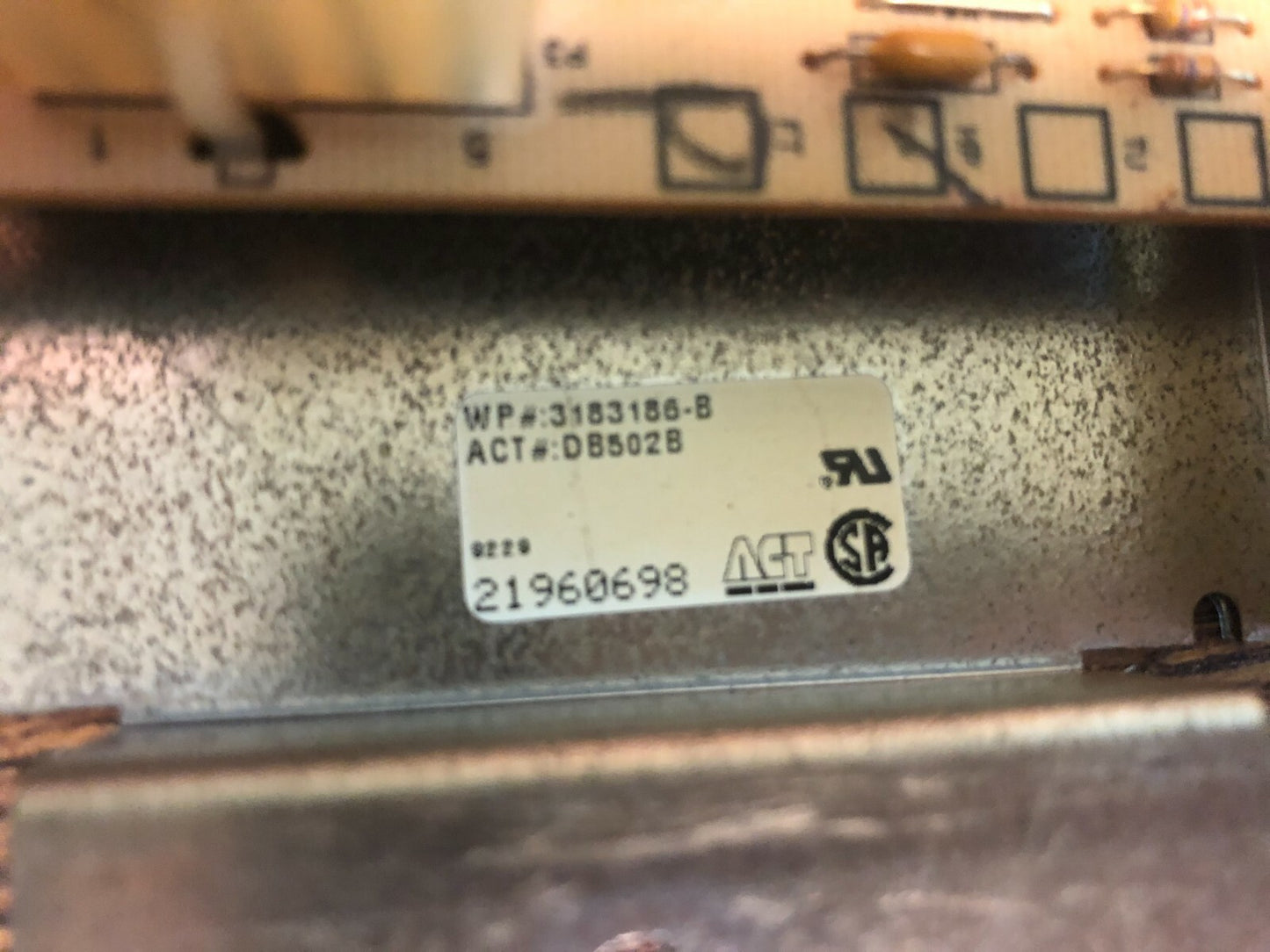 3183186 B Whirlpool Black Gray Stove Control DC-125