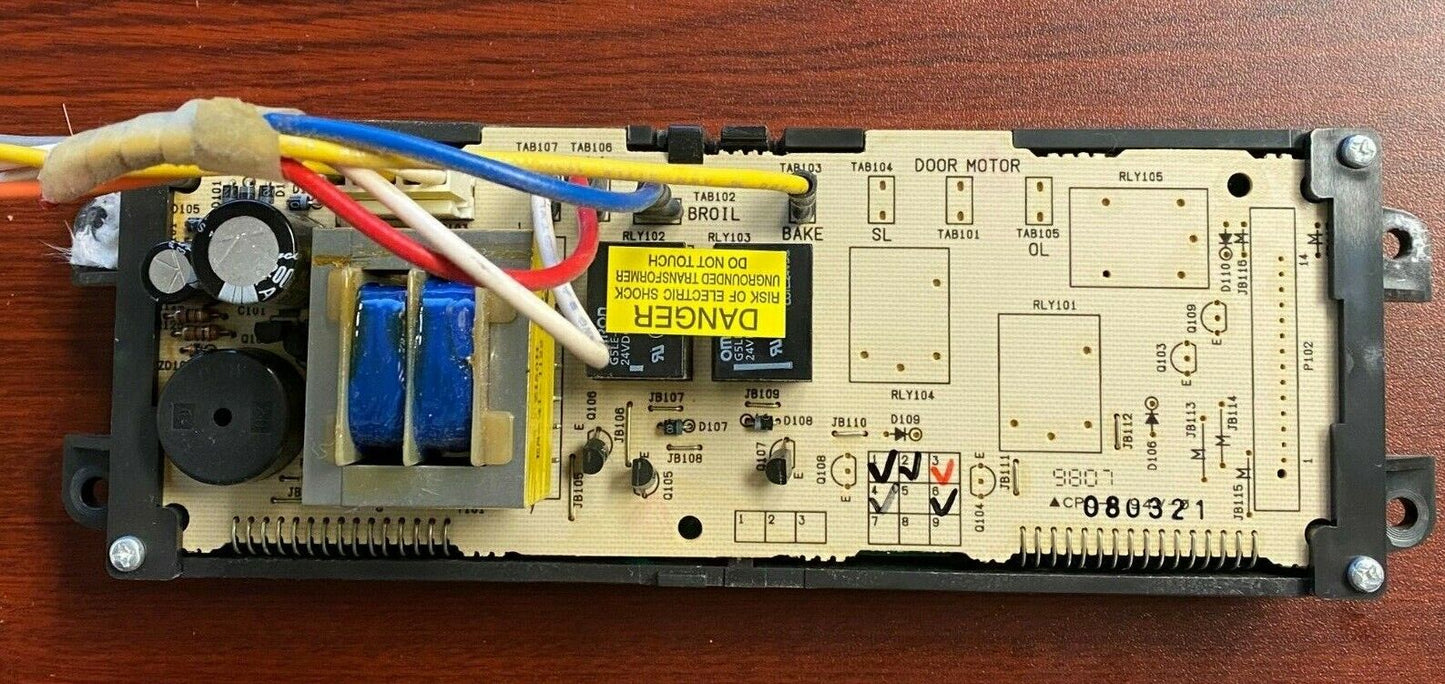 GE Oven Control Board 980780734 164D3260P003 Used BM377