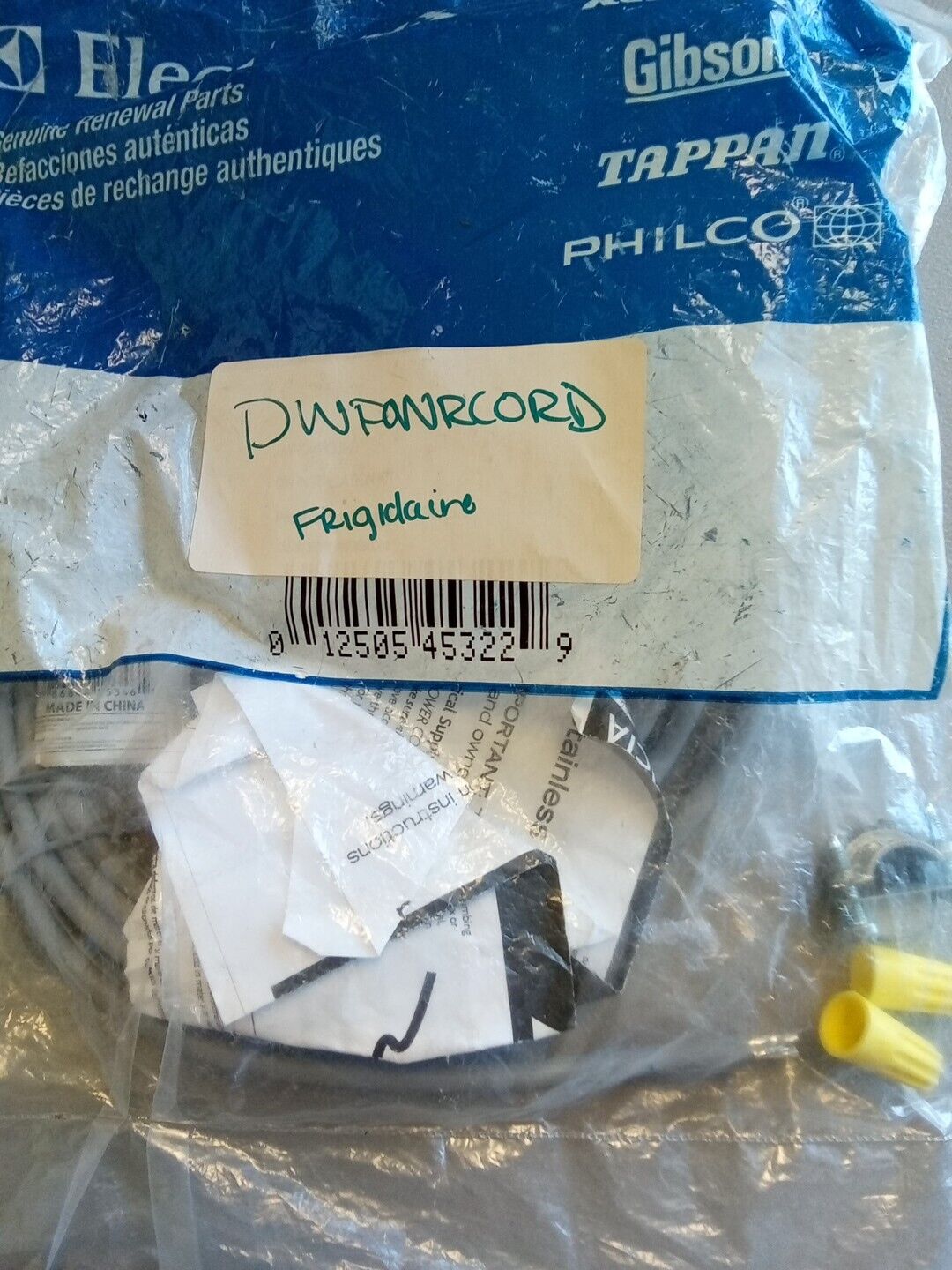 Electrolux DWPOWRCORD Installation Kit For Dishwasher DW8