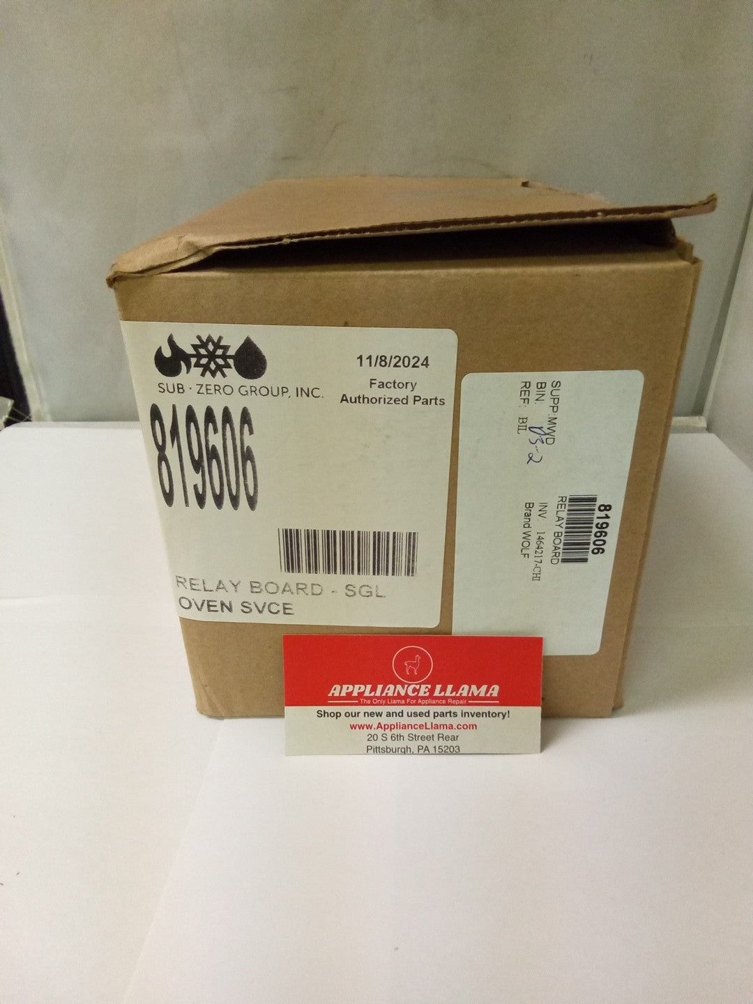 Sub Zero,  Wolf Oven Relay Board. Part Number 819606  AMK-663