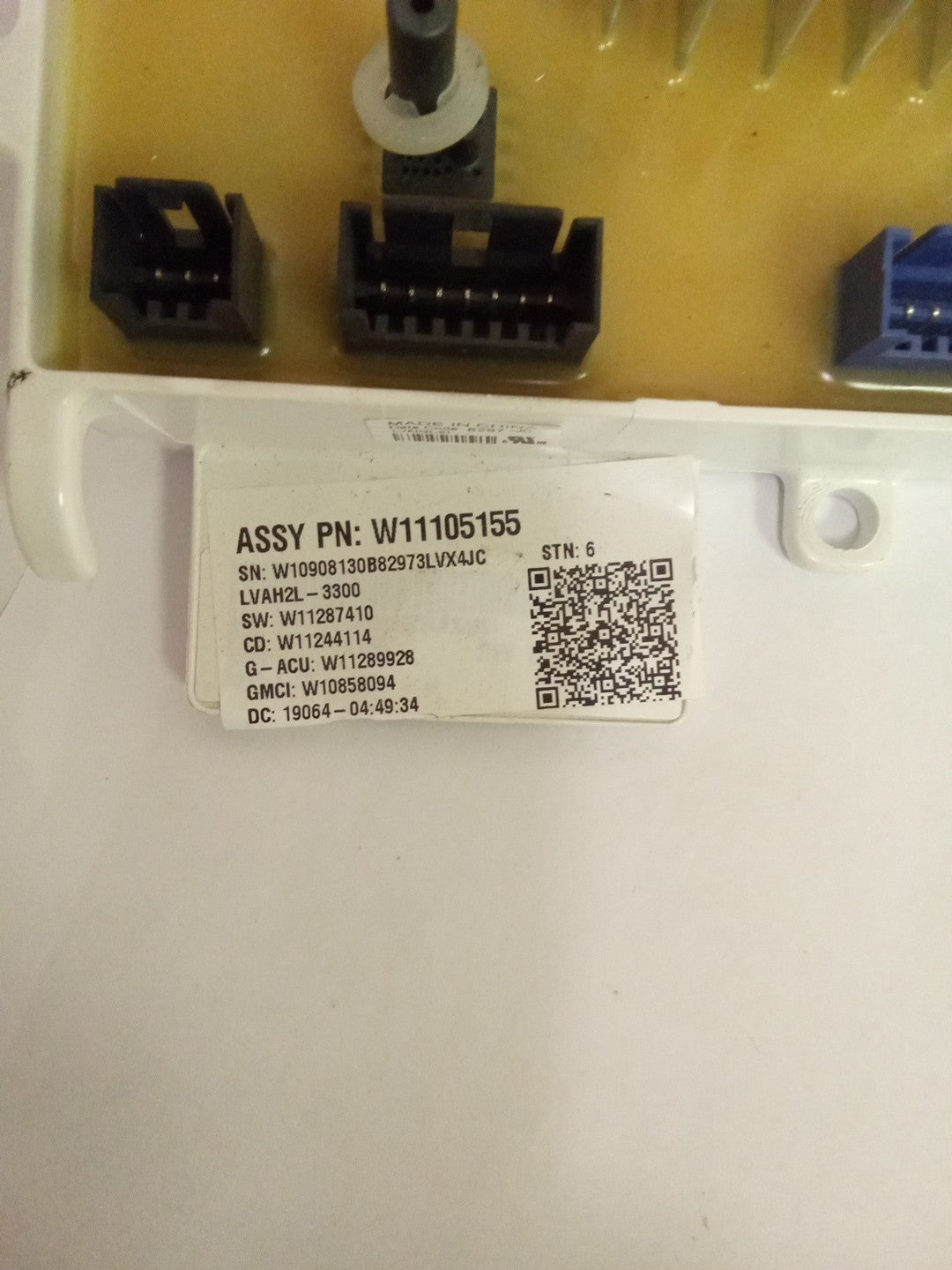 Whirlpool Washer Control Board W11105155 AMK-711