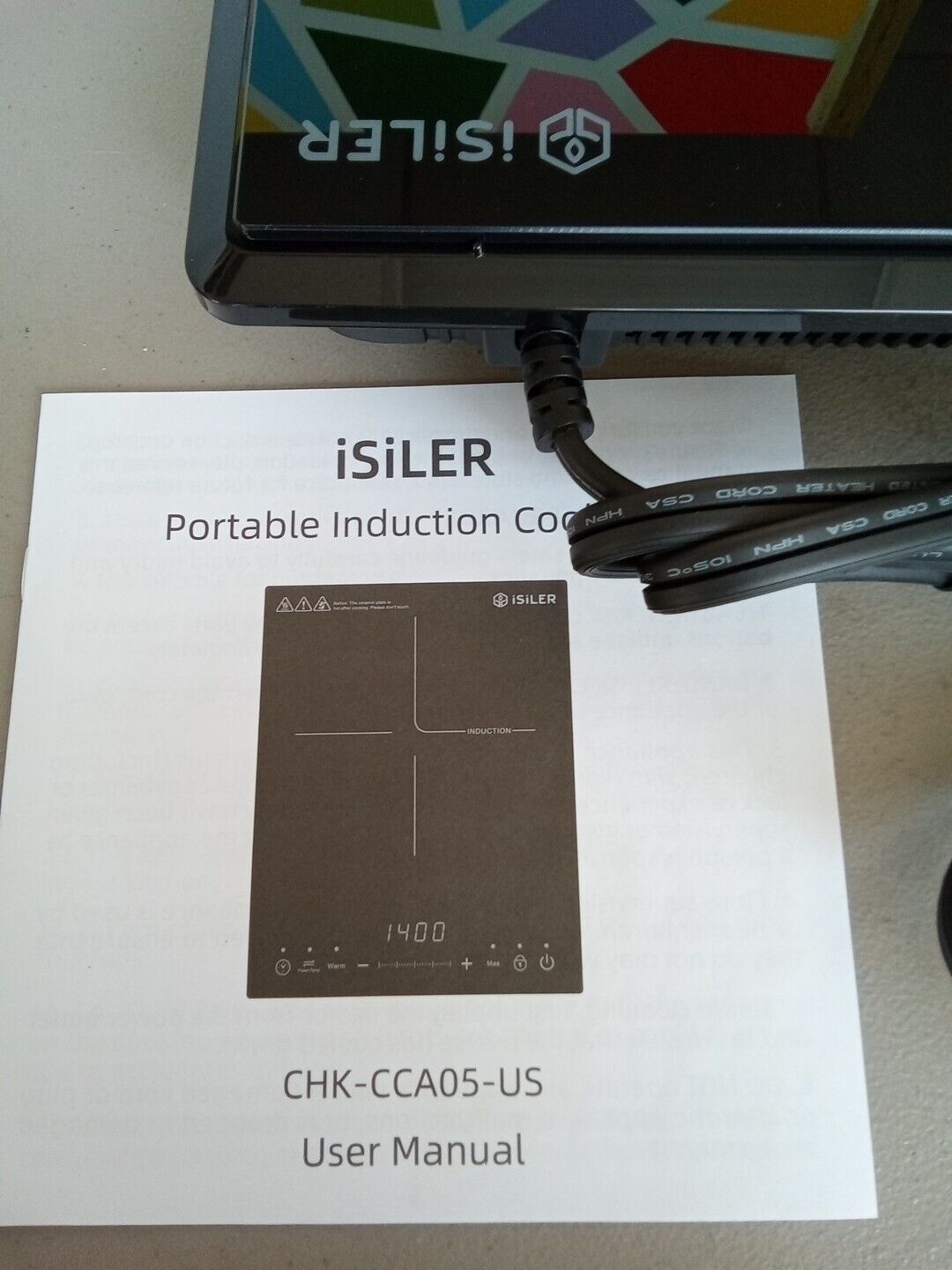 iSILER Induction Cooktop CHK-CCA05 Touch Control Black 1800W OV12