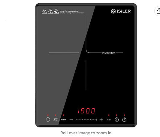 iSILER Induction Cooktop CHK-CCA05 Touch Control Black 1800W OV12