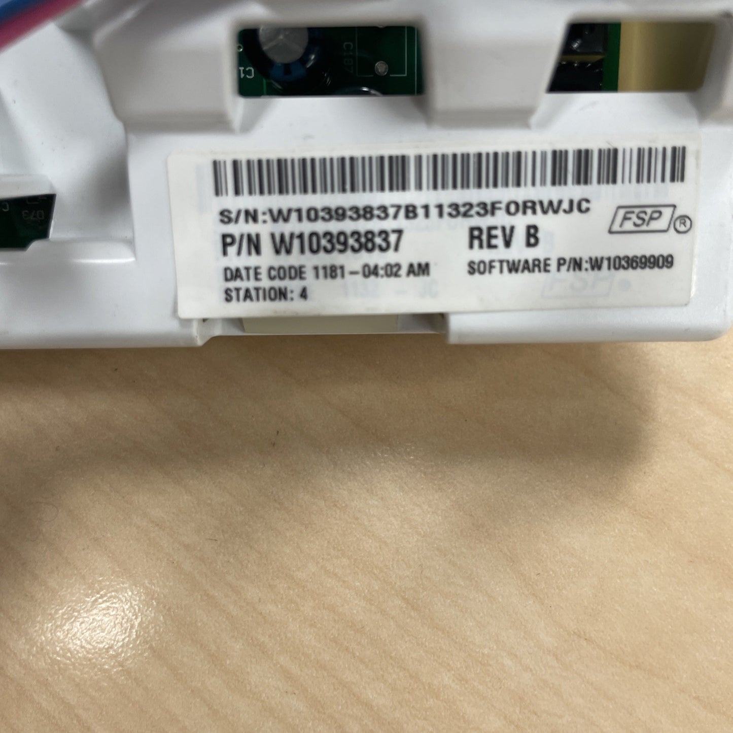Whirlpool Washer W10393837 Control Board BA42