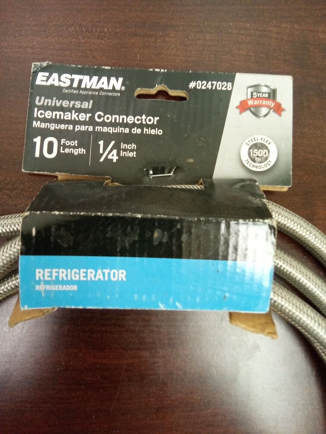 Eastman Universal Ice Maker Connector 10 ft length 1/4 Inch Inlet 0247028 Sea191