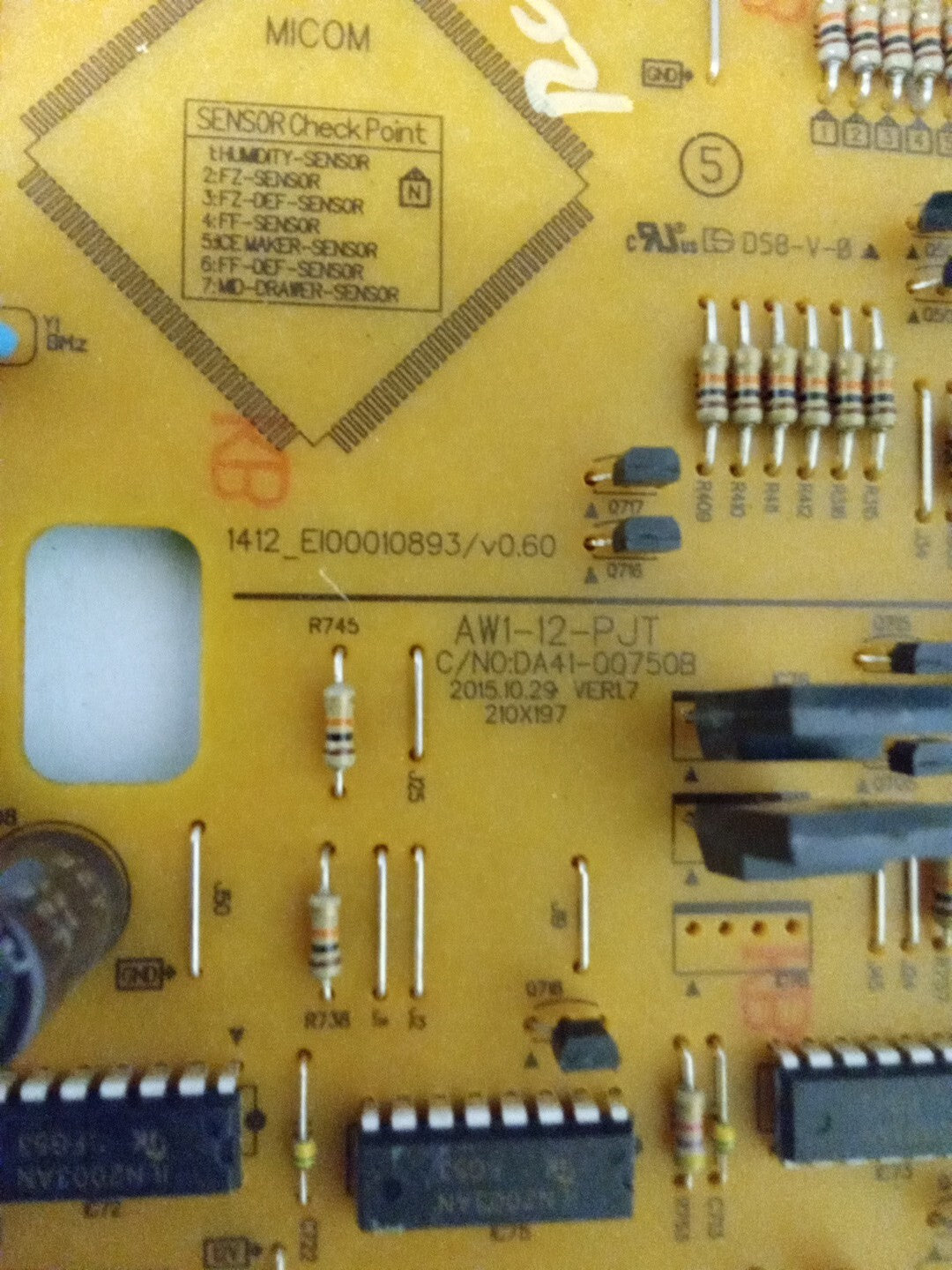 Genuine Samsung Refrigerator Control Board DA41-00750B AK-882