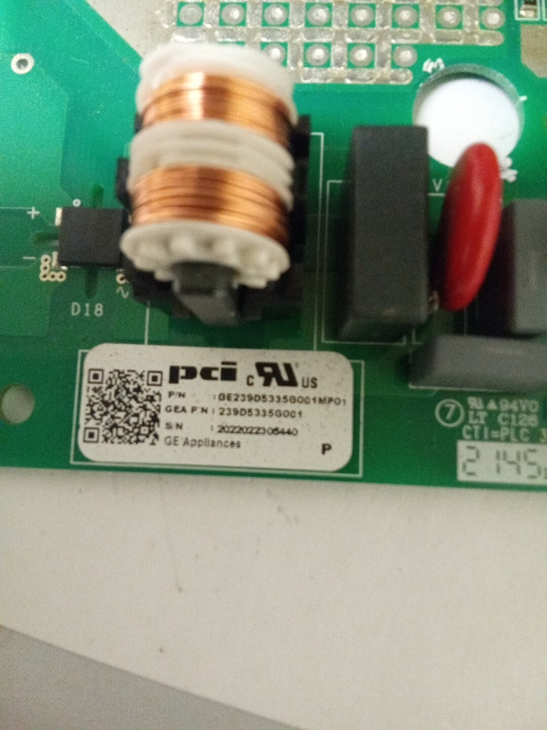 GE Refrigerator Control Board 239D5335G001 AMK-87