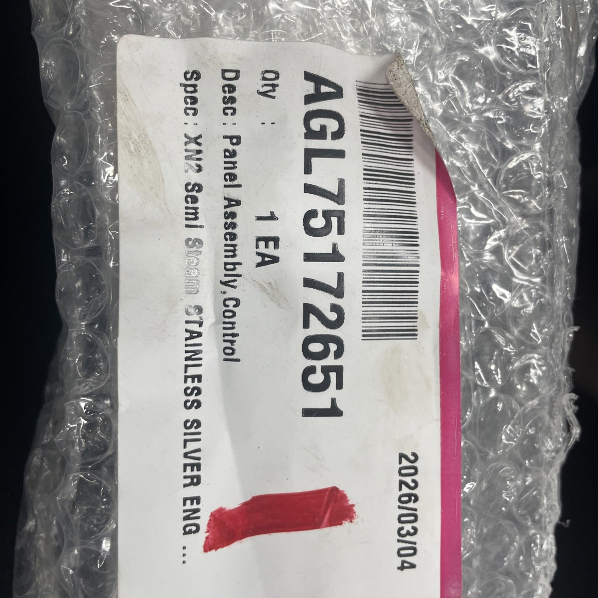 AGL75172651 OEM LG Dishwasher Control Panel BA125