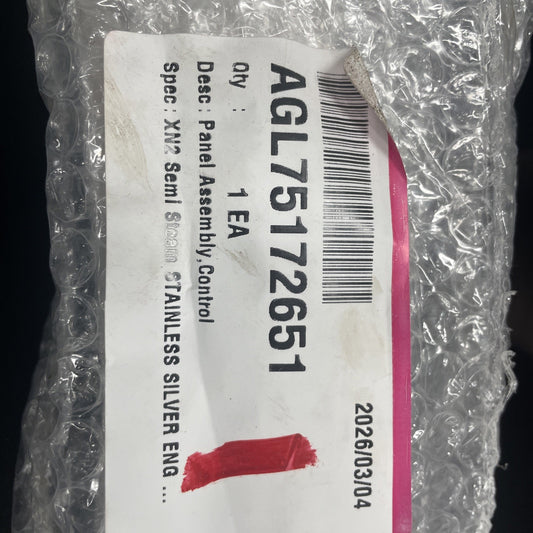 AGL75172651 OEM LG Dishwasher Control Panel BA125