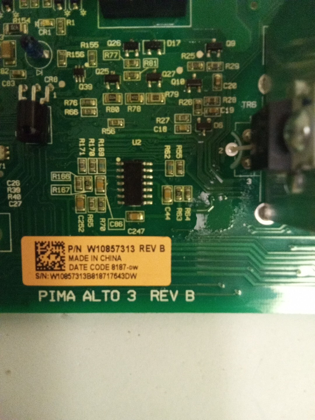 Whirlpool Washer W11130853 Control Board Rev B  AK-865