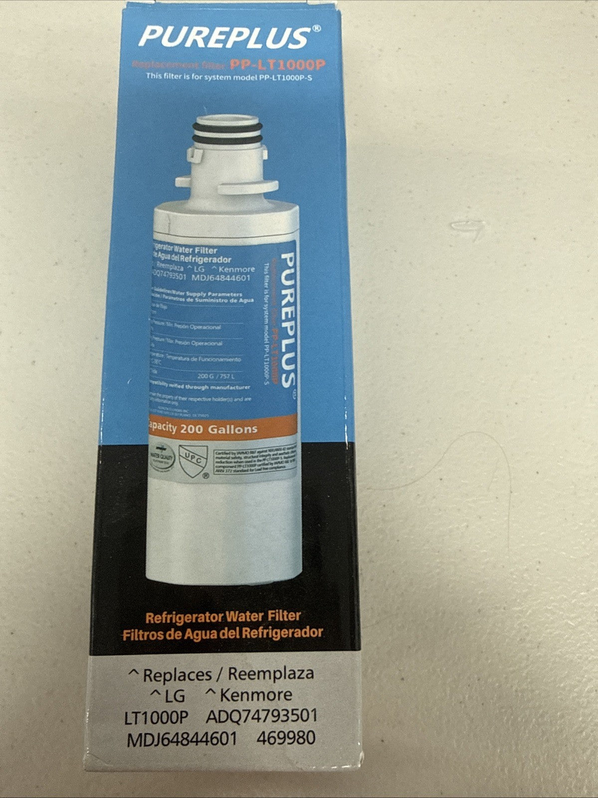 Single PUREPLUS Replacement Refrigerator Water Filter PP-LT1000P BOX 2