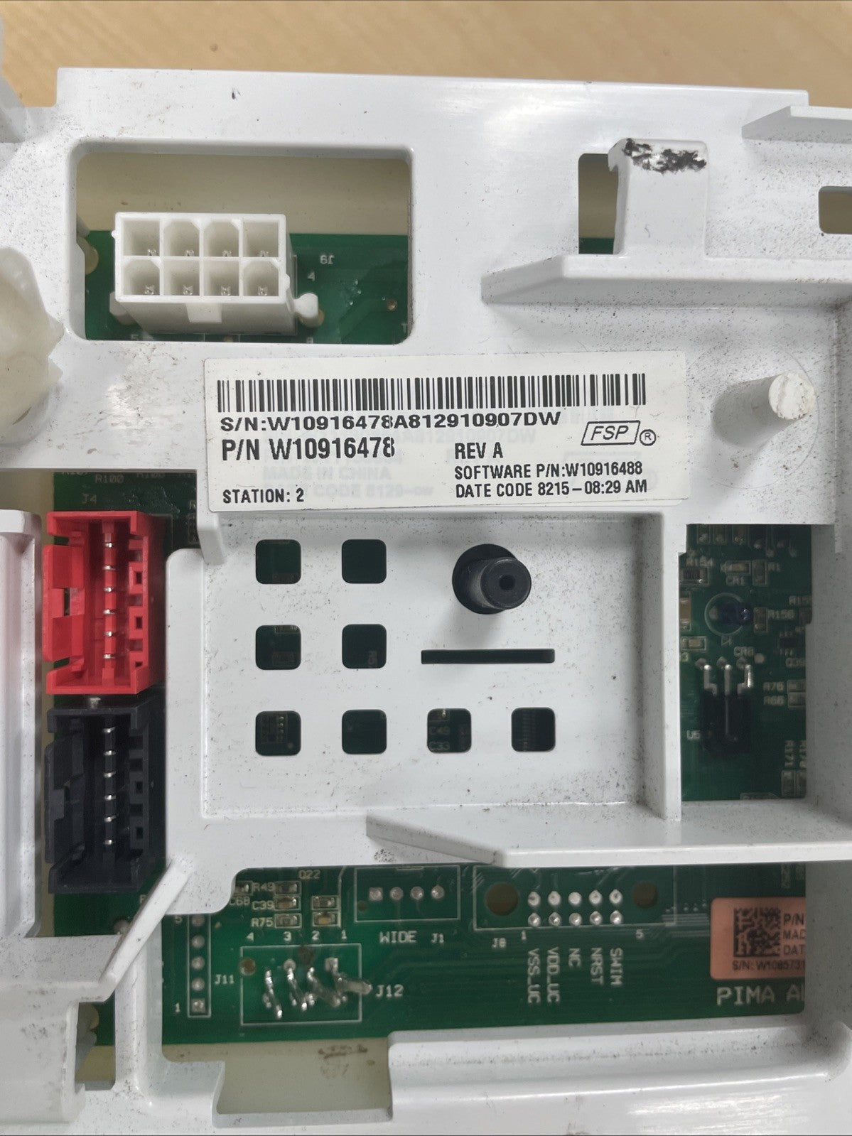 Washer Control W10916478 -BA15