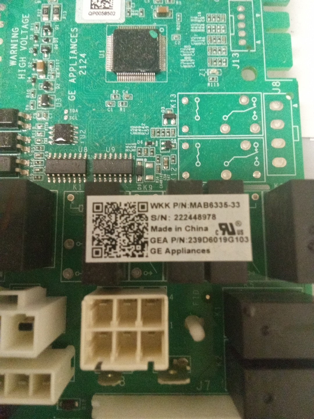 GE Refrigerator Control Board 239D6019G103 AMK-489