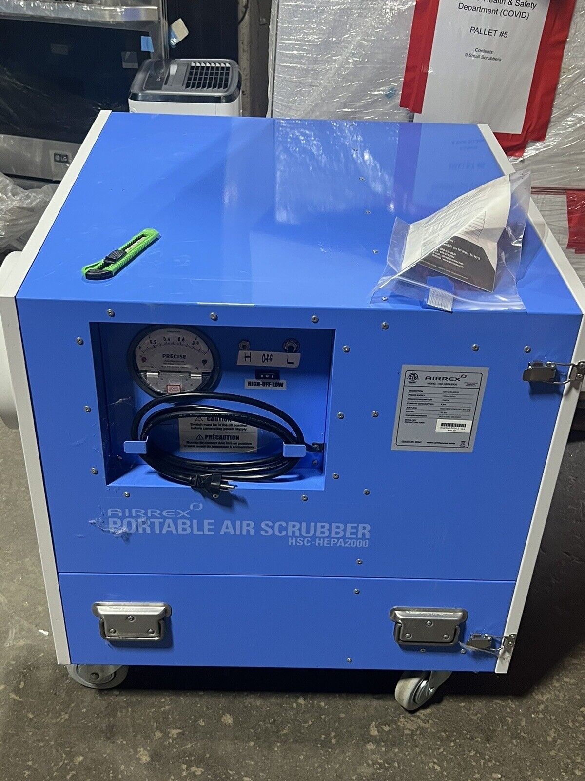 Hsc-hepa2000 Portable Air Scrubber