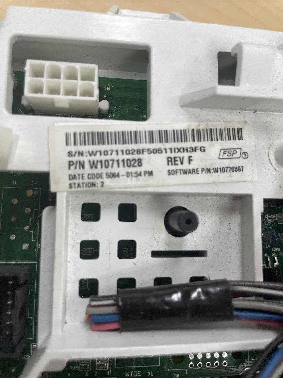 W10711028 Washer Control Board Rev F BA3