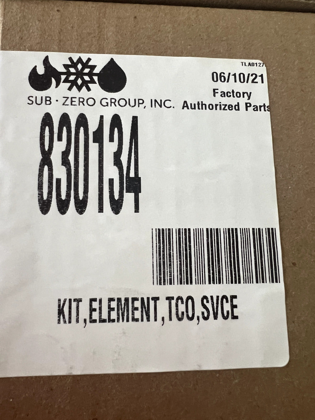 SubZero Dishwasher Cove 830134 Heater Element New SK1