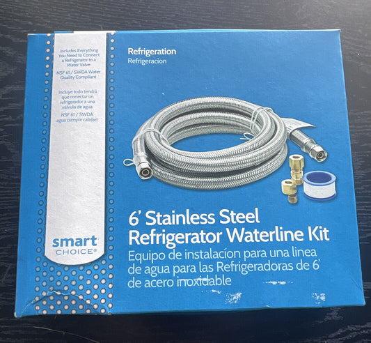 Smart Choice 6’ Stainless Steel Refrigerator Waterline Kit 5304490728 New SH576