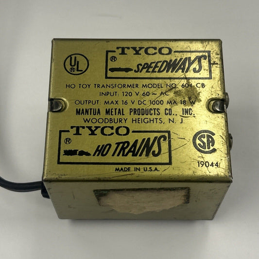 Tyco Speedways HO Train Transformer Model 604 CB 120v Used Sea250