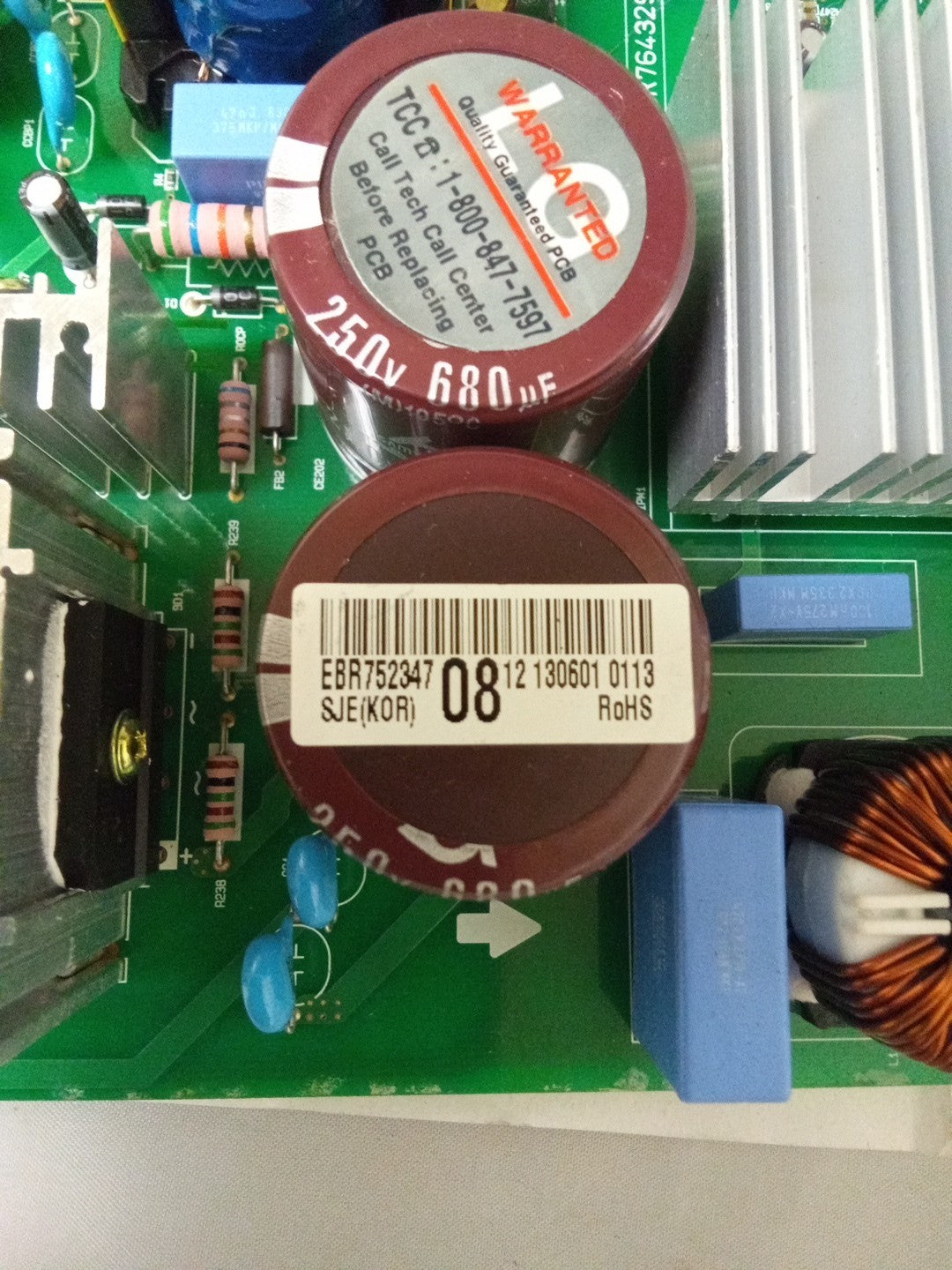 LG Refrigerator Control Board - Part Number EBR75234708 AMK-626