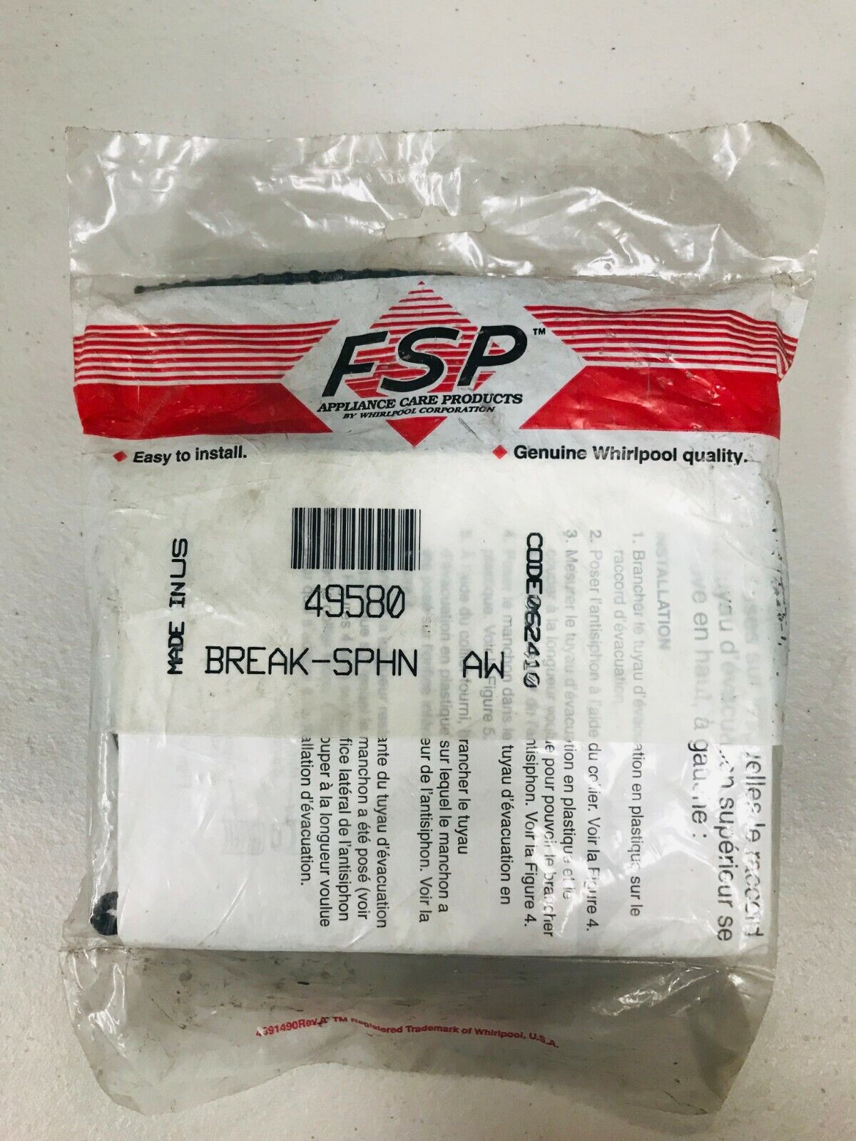 Whirlpool 49580 Washer BREAK - SPHN By FSP New In Package