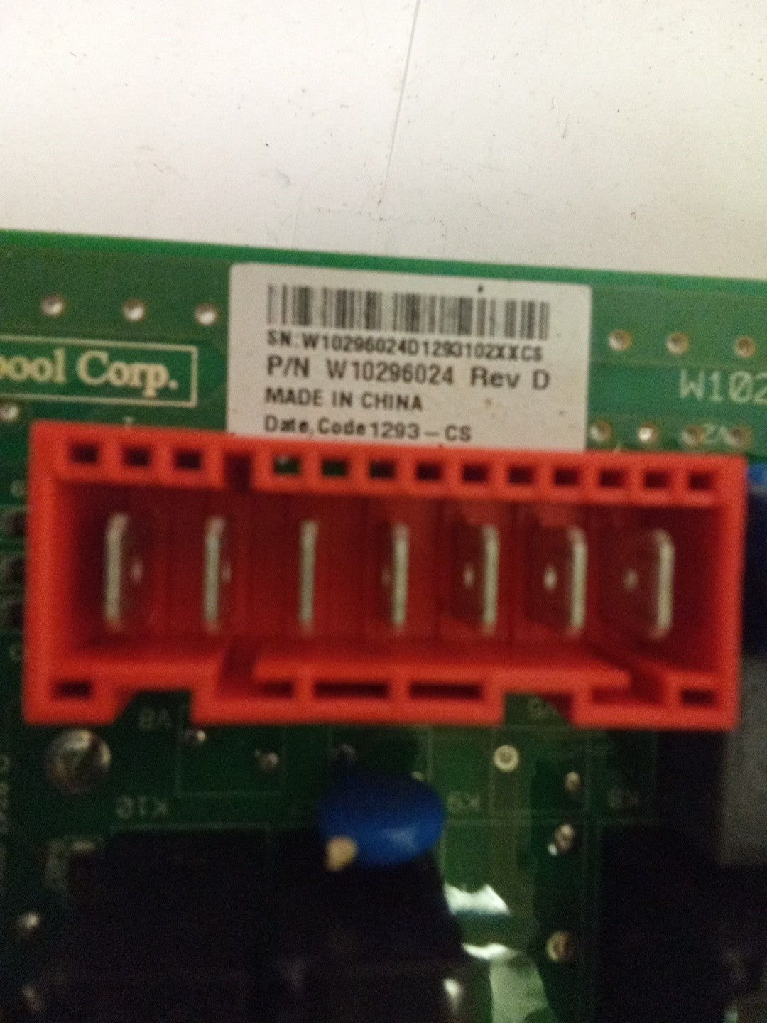 Whirlpool Washer Control Board W10671325 REV D   AMK-350