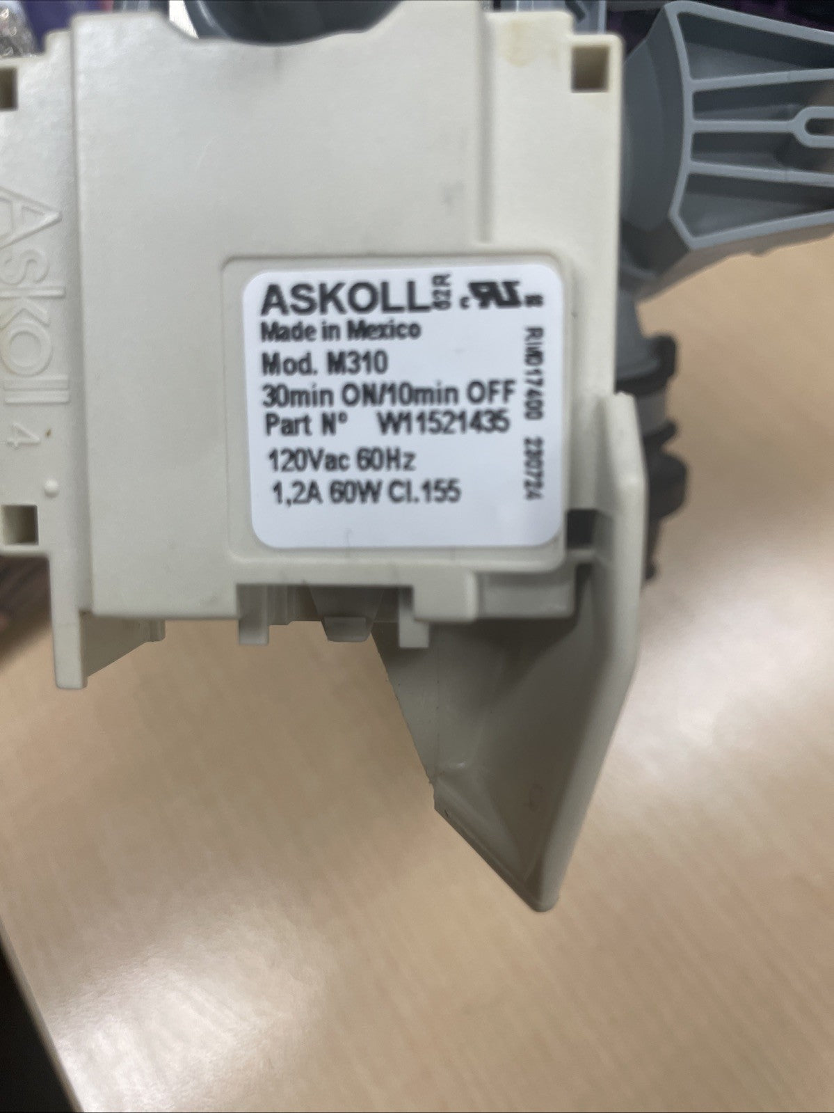 Whirlpool Dishwasher Circulation Pump W11521435 BA1