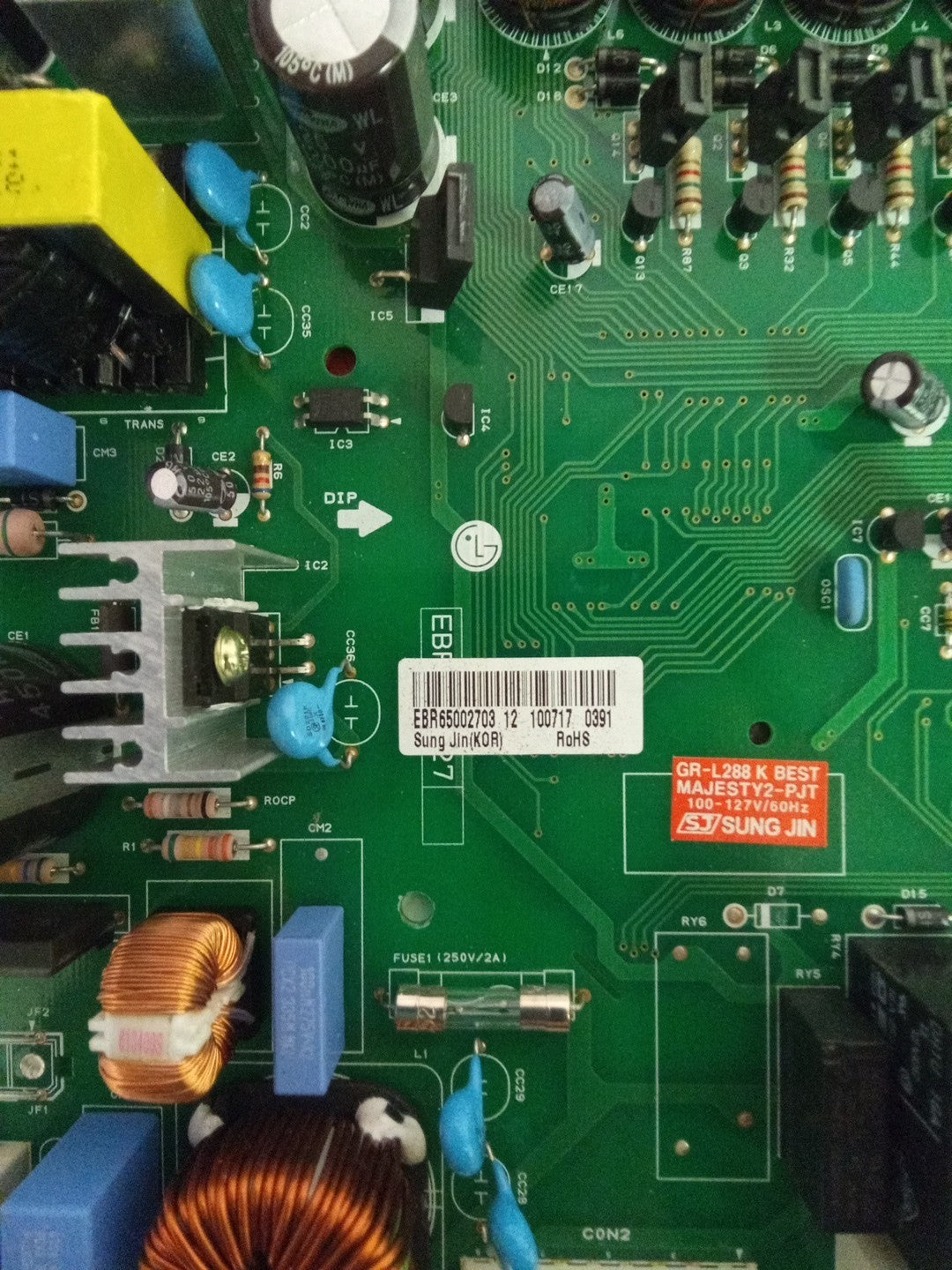 LG Refrigerator Power Control Board Part EBR65002703 AMK-667